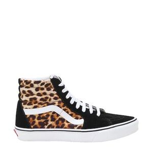 Vans Sk8 Hi Suede High Top in Black and White and Leopard Print Shoes